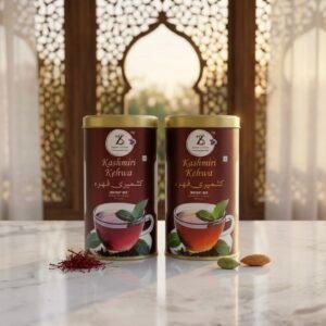 Kashmiri Kehwa with Sugar – Ready-to-Brew Authentic Spiced Saffron Tea Mix