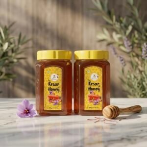 Kashmiri Kesar Honey – Pure Saffron-Infused Raw Honey | Luxury Wellness Blend
