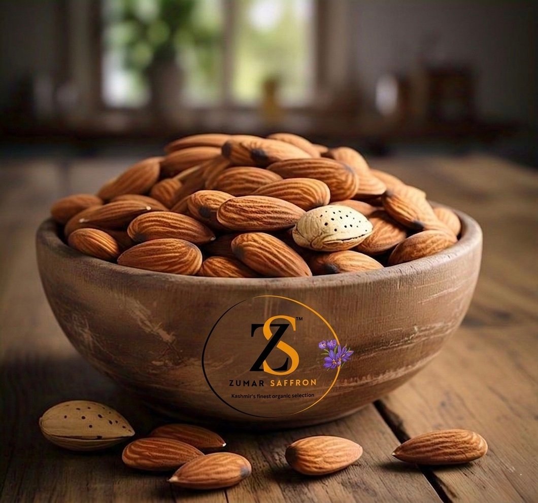 Premium Kashmiri Mamra Badam Giri – Authentic GI-Tagged Brain Almonds | Superior Grade
