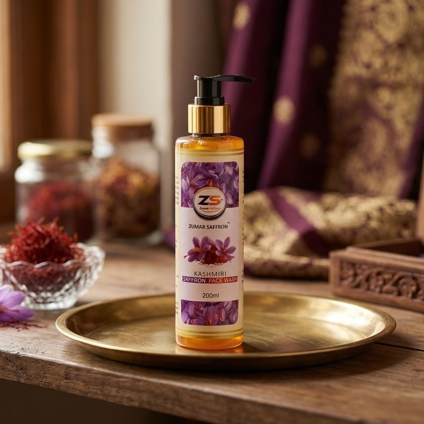 Premium Kashmiri Saffron Face Wash – Gentle Brightening Daily Cleanser | Natural Glow