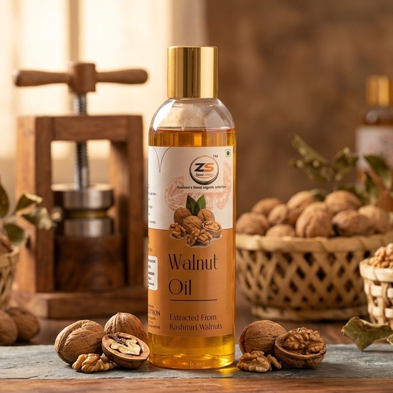 Pure Kashmiri Walnut Oil – Cold-Pressed Omega-Rich Brain & Beauty Oil